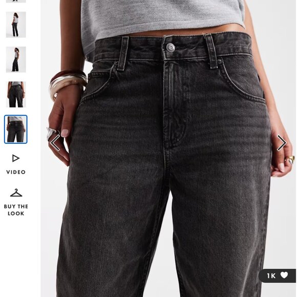 ASOS DESIGN baggy jeans in washed black - Picture 4 of 5